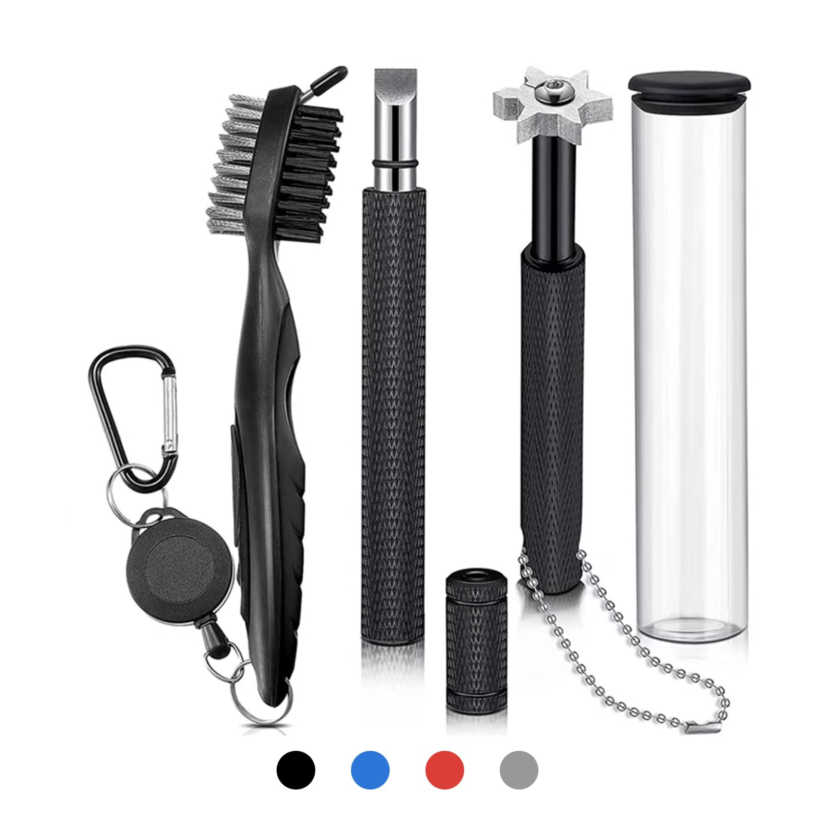 

JnTech Щетка для гольф-клубов, Щетка для гольфа, Набор для чистки гольф-клубов, Очиститель для гольф-клубов, Чистка гольф-клубов, Щетка для железа, Очиститель клиньев, Проточка канавок, Двусторонний