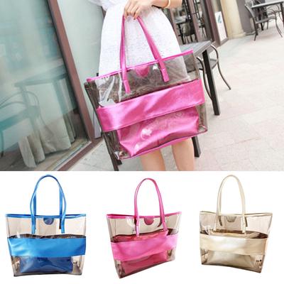 Sky Blue Wave With Sandy Beach Large Soft Leather Portable Top Handle Hand Totes Bags Causal Handbags With Zipper Shoulder Shopping Purse Luggage Organizer For Lady Girls Womens Work