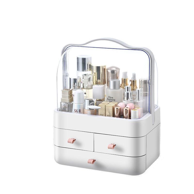 Makeup Organizer for Vanity with Lid and Drawers Skincare Organizers Makeup Organizer Holder Beauty Cosmetic Storage Box JAF224