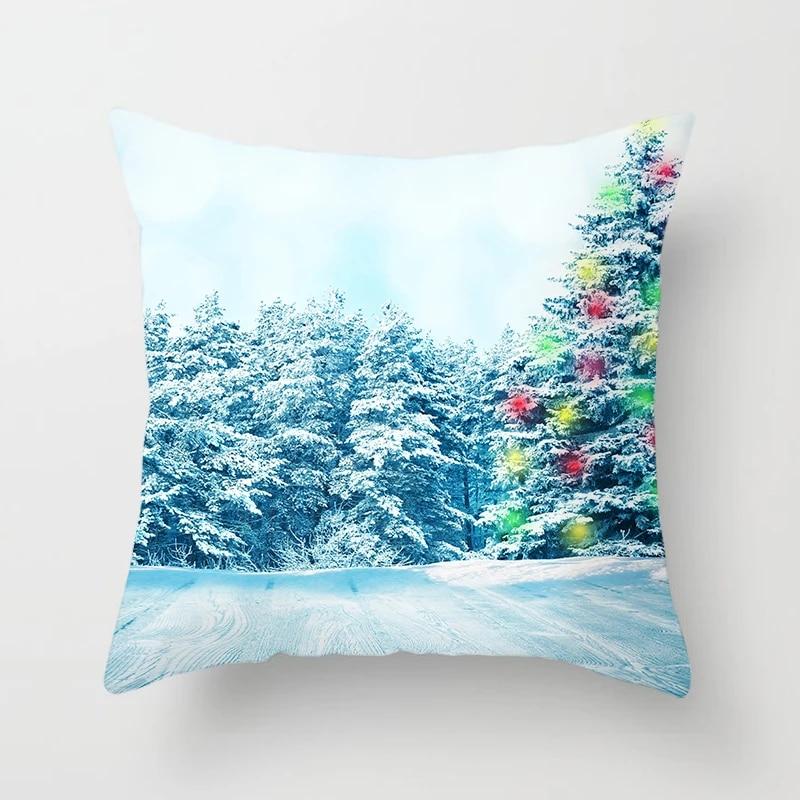 Christmas Tree Pillow Case Home Decoration Christmas Holiday Party Decoration Pillow Case Living Room Sofa Cushion Cover