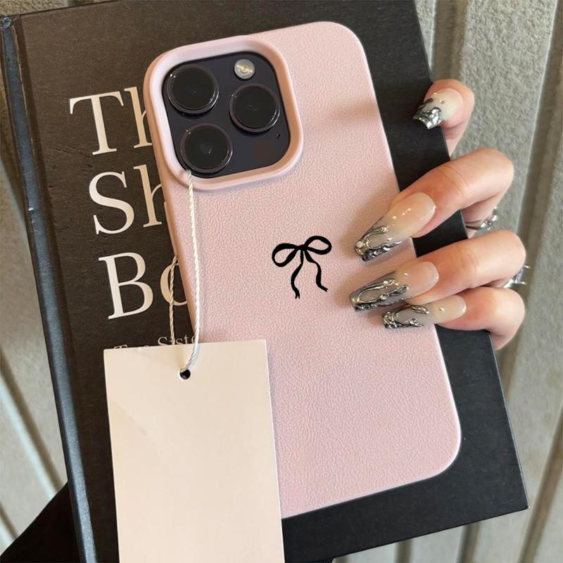 Simple Small Bowknot Pattern Phone Case For IPhone 17 17e 16e 16 15 14 Plus 13 12 11 Pro Max Air Protective Fashion Shell Cover