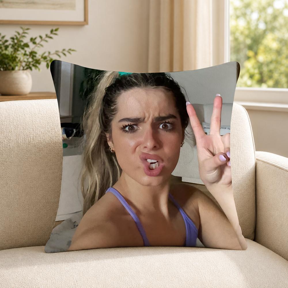 Person AAddison RRae funny Cushion Cover Soft Short Plush SkinFriendly Cushion Case for MultiScene Use