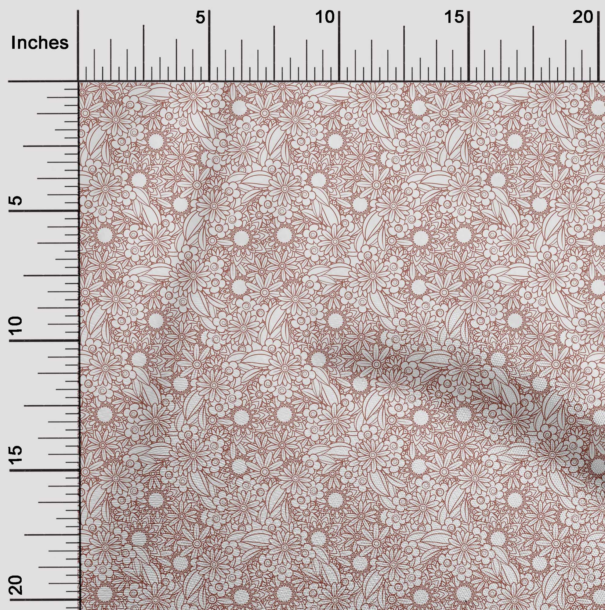 

oneOone Cotton Flex Dark Dusty Blue Fabric Flower Artistic Sewing Fabric By The Yard Printed Diy Clothing Sewing Supplies 40 Inch 42 Inch Wide - Viscose Chiffon коричневий