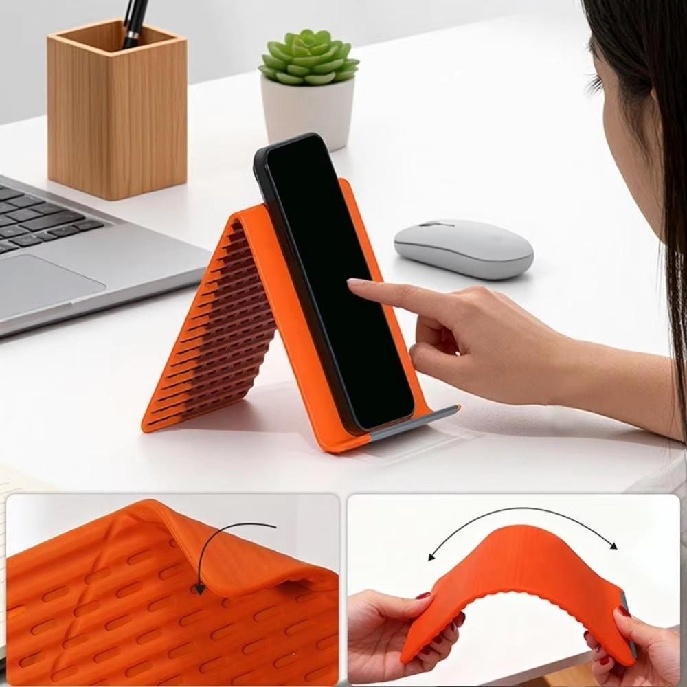 Adjustable Foldable Silicone Phone Holder Silicone Phone Bracket Flexible Phone Stand  Desktop