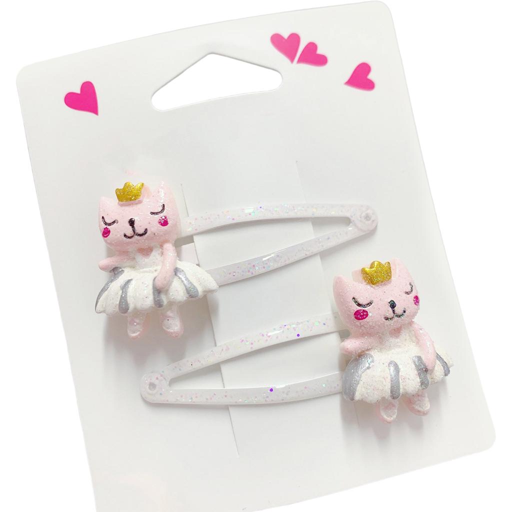1pair Glitter Hair Clips Cartoon Pattern Hair Barrettes Children Hairpin Hair Accessories for Kids Birthday Party