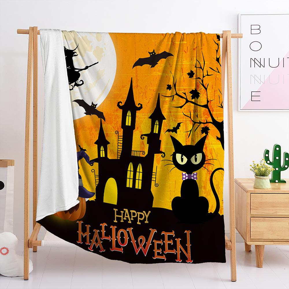 Flannel Halloween Blanket Bedroom Living Room Blanket All Seasons