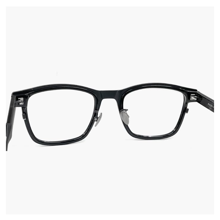 Yohji Yamamoto Glasses Made In Japan 1 C01 51mm Yohji Yamamoto Glasses Brand Wellington Square Shape Black Edge Black Rim Cell Titanium Frame Made In