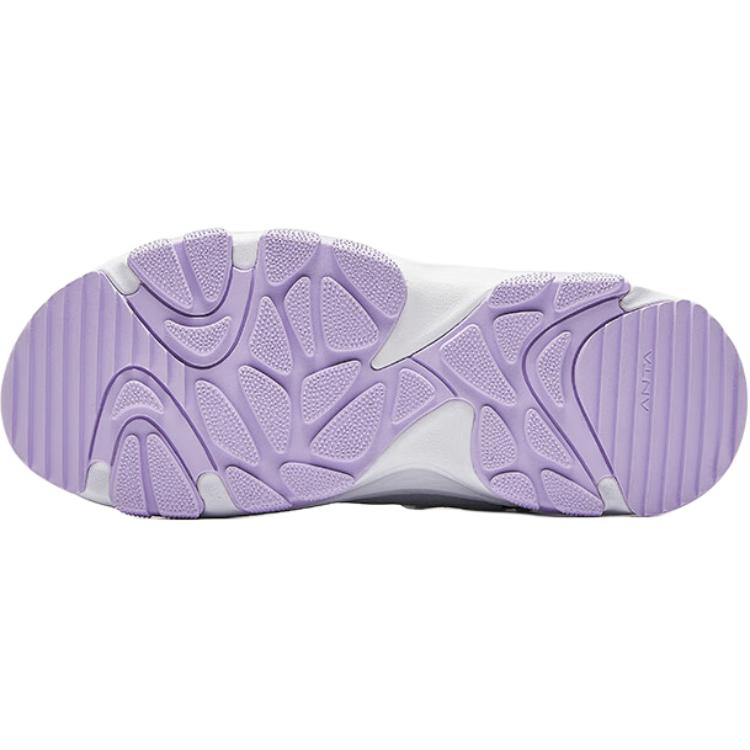 Anta Kids Comfortable Shock Absorbing Warm Mid-Top Casual Shoes Kids Casual Shoes White Purple A22446932-8
