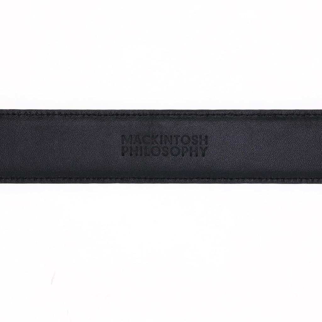 Belt Leather Genuine Leather Business LEATHER BELT 8090123 Black [Macintosh Philosophy] Men's (01)