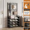 Multi-Layer Shoe Rack Doorway Clothes Hanger High Stability Simple Installation Shoes Shelf