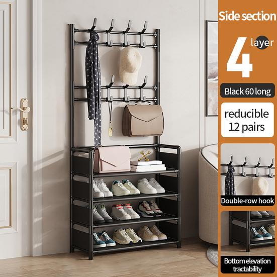 Multi-Layer Shoe Rack Doorway Clothes Hanger High Stability Simple Installation Shoes Shelf