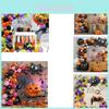Mehrfarbiges Halloween Ballonbogen-Set für Kindergeburtstagsfeier-Dekorationen