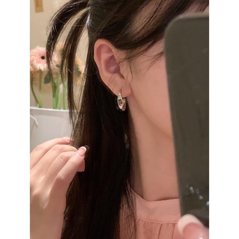 Minimalist Ins Style Geometric Hoop Earrings Fashion Jewelry For Women