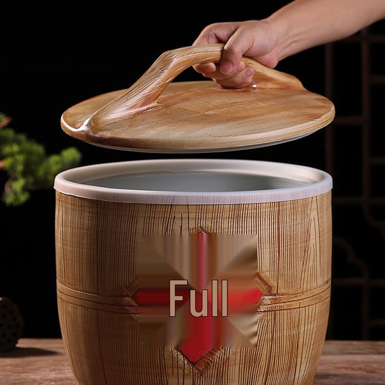 Ceramiczny Słoik na Ryż z Pokrywką Jingdezhen - Pojemność 10/20/30/50 Jin Pojemnik do Przechowywania Mąki