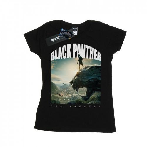 Marvel Womens/Ladies Black Panther For Wakanda Cotton T-Shirt