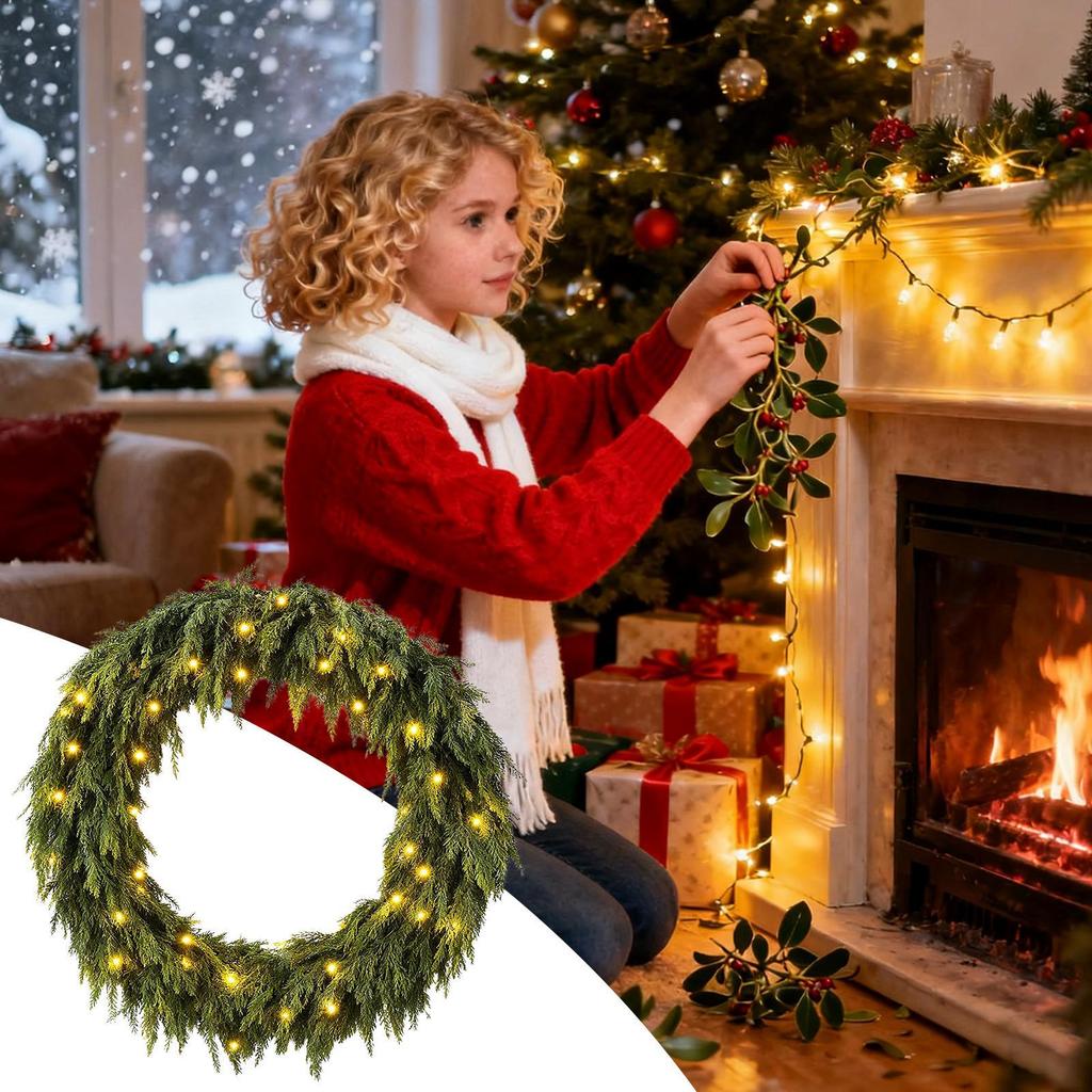 Christmas Garlands Cedar Home Decor Greenery 6 Ft Christmas Real Touch Garlands For Indoor Outdoor Living Room Window Tree