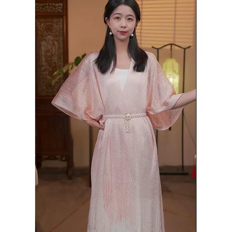 Summer Tassel Cape: Hollowed-Out Sun Protection Knitted Shawl for Parties & Travel