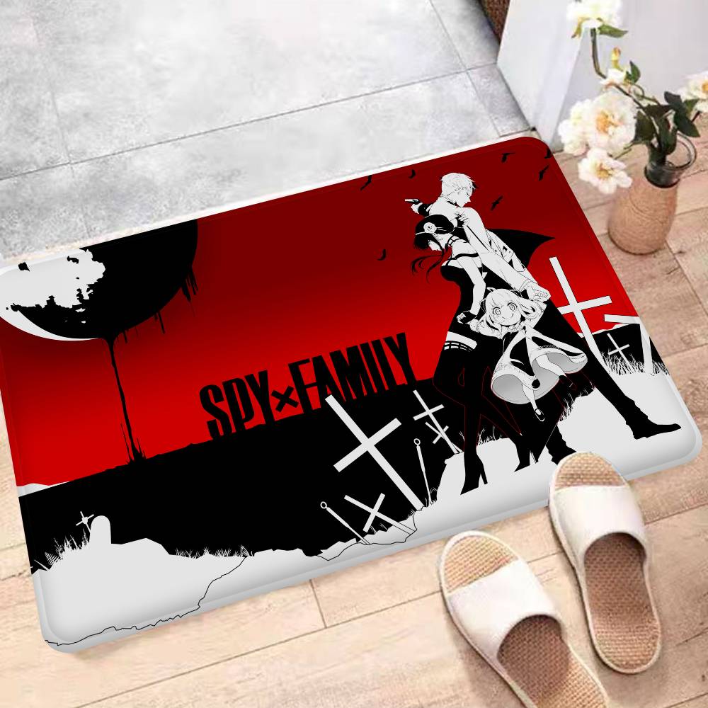 Japanischer Manga Spy X Family Fußmatte Rutschfest Wasserabsorbierend Langer Streifen Kissen Schlafzimmermatte Alfombra