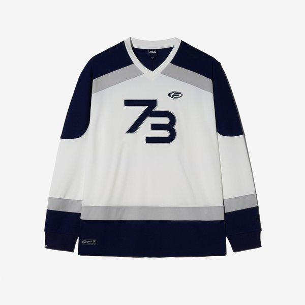 Мужская сетчатая футболка с длинным рукавом для регби Fila S OFFWHITE/105 white