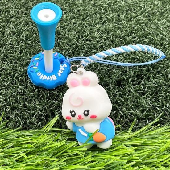 Golf Tee Hanger Plastic Anti Lost Golf Tee Ring with Strap Cartoon Animal Golf Tee Holder Tee Loss Prevention Golf Accessories for Men Women