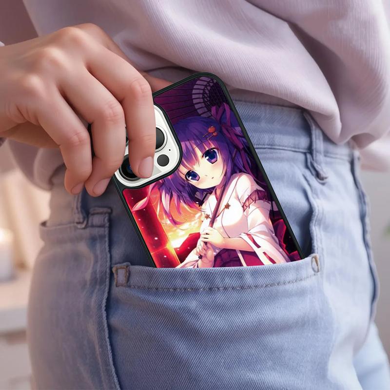 Japanese Style Anime Girl Phone Case For iPhone 17 Air 15 16e 14 13 Pro Max Coque 12 11 Pro Max PLUS cover