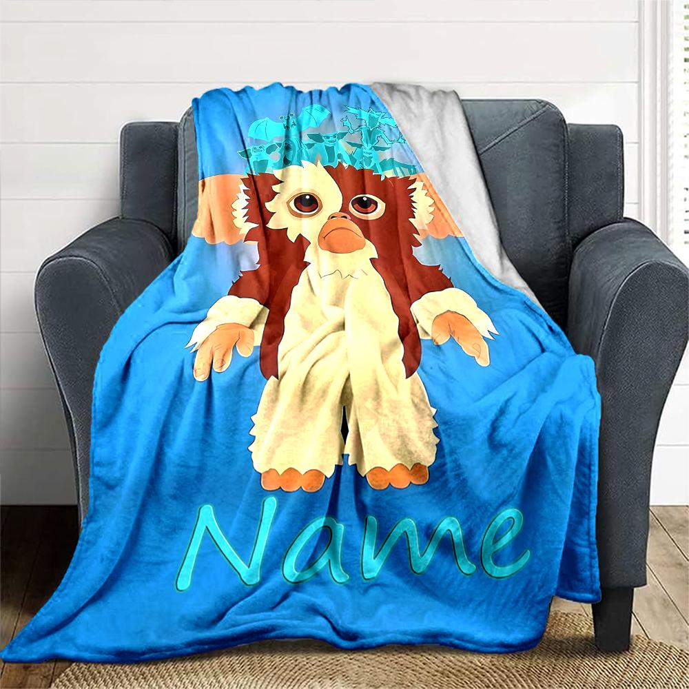 Customiz Name Personality Gremlins Blanket Soft &Warm Sofa Office Bed Travel Lunch Break Blanket, Gift Suitable All Seasons