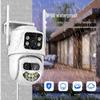 Icsee 9MP Dual-Screen PTZ Wireless Three-Lens HD Surveillance Camera