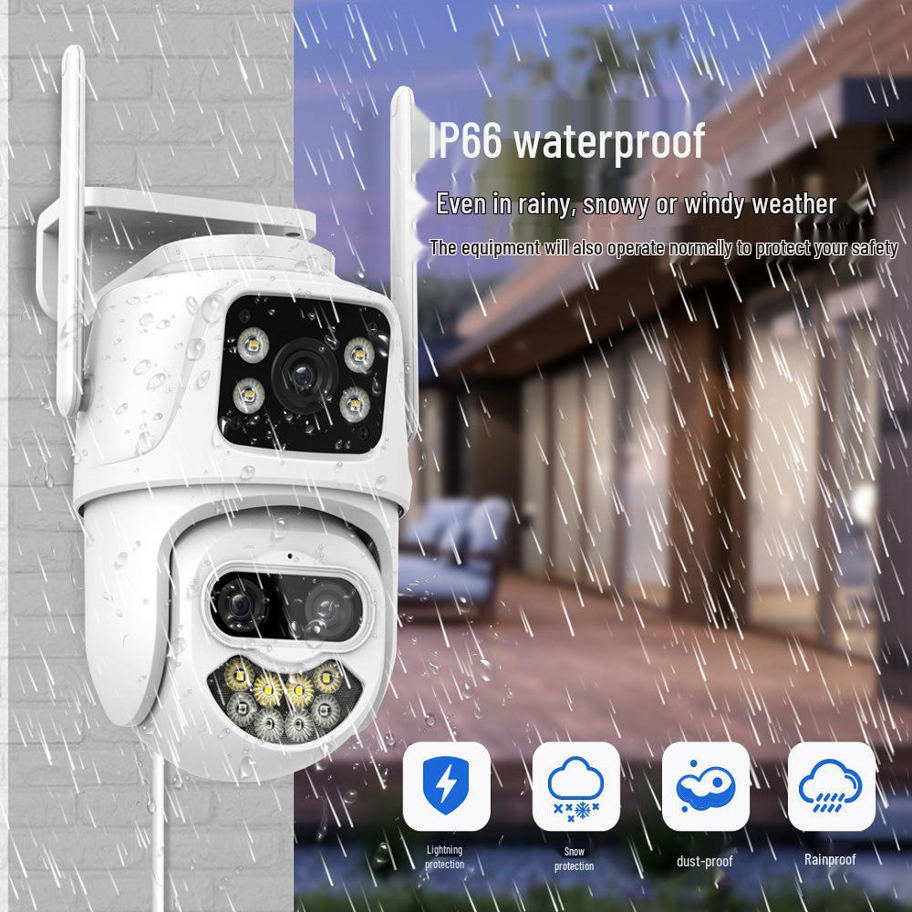 Icsee 9MP Dual-Screen PTZ Wireless Three-Lens HD Surveillance Camera