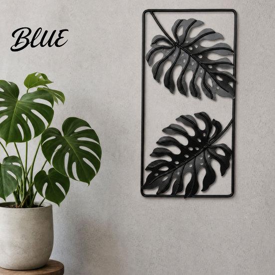 Entrance Hall Wall Decor Gold Metal Monstera & Palm Leaf Art 3D Hollow