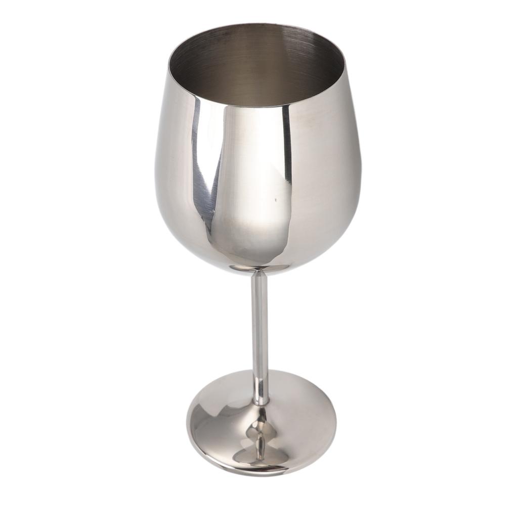 Metal Wine Goblet Stainless Steel Elegant High Hardness Widely Used Metal Wine Glass for Party Wedding Banquet Silver