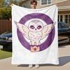 1pc Owl Envelope Night Outdoor Flannel Throw Blanket All Season Soft Warmth,Home Decor 1031185