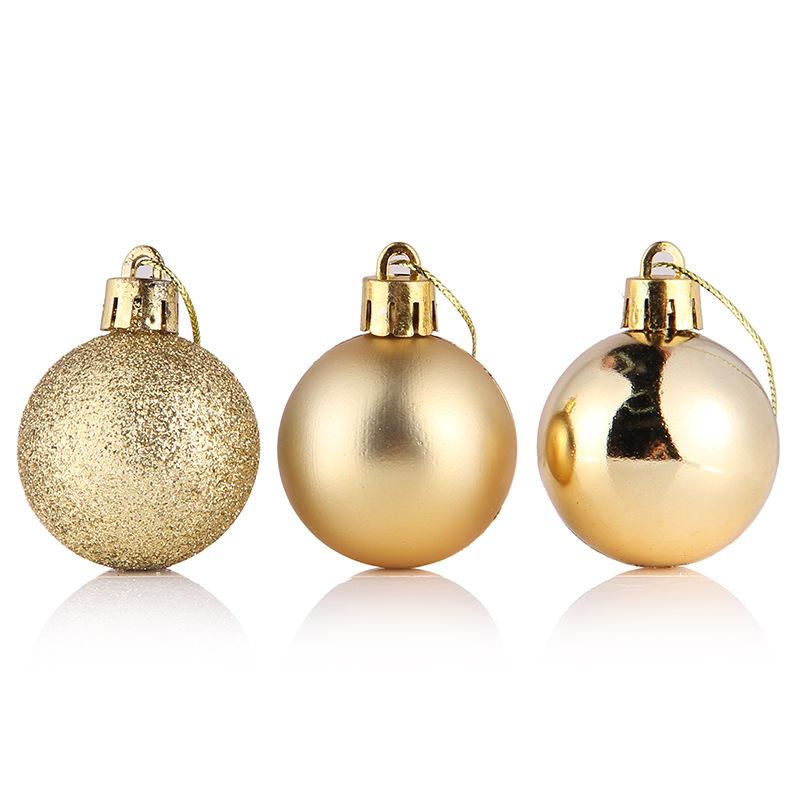 24Pcs/box Christmas Decoration Balls 4/6cm Christmas Tree Decoration Hanging Ornaments Family Gathering Christmas Decorations