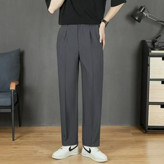 2024 Men's Ice Silk Quick-Dry Wide-Leg Casual Pants