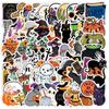 50pcs Halloween Cartoon Graffiti Waterproof Stickers for Water Bottles & Computers