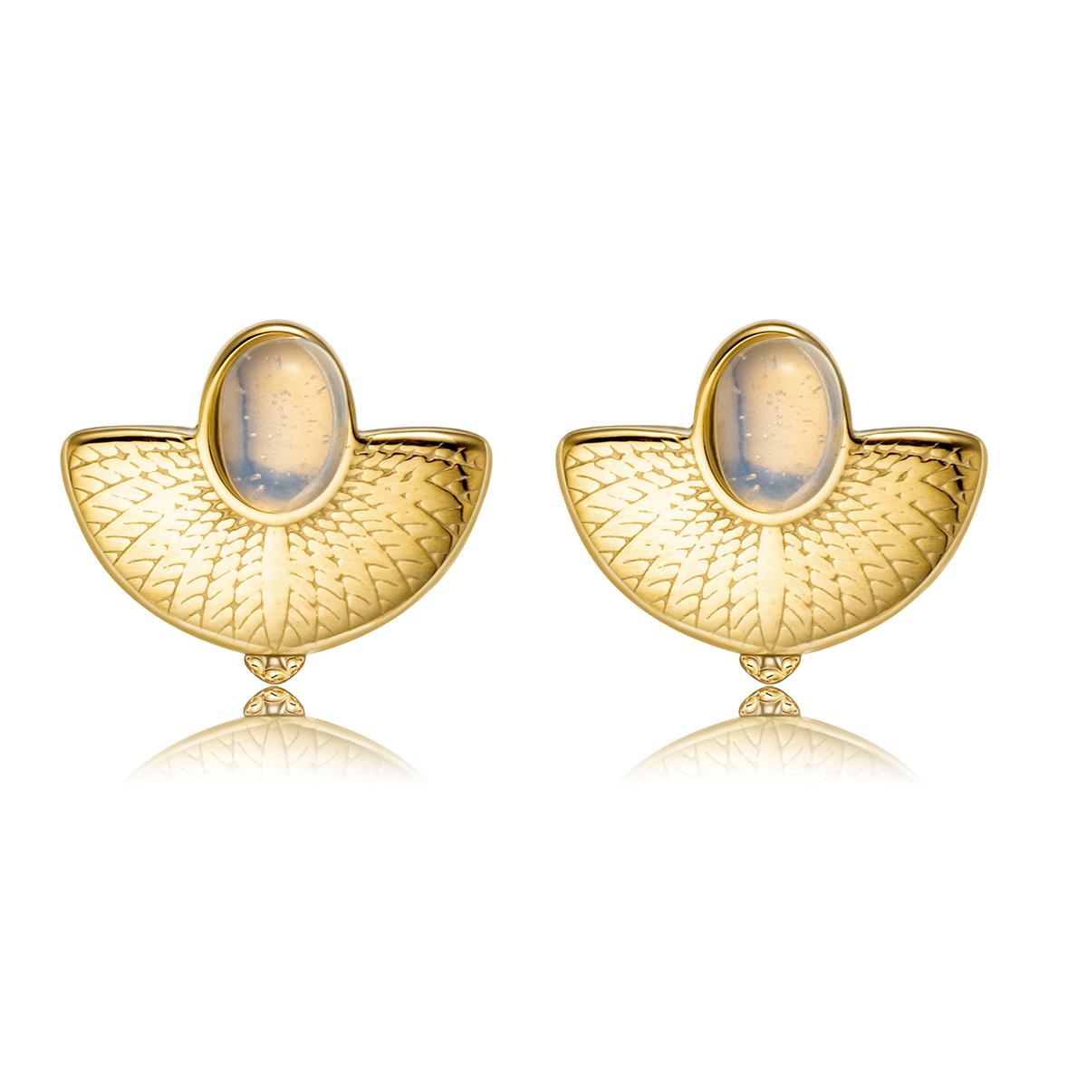 

Позолоченные серьги из нержавеющей стали, модные серьги-капли с натуральным камнем, серьги с новым дизайном, металлические геометрические серьги, Aros Mujer, подарок