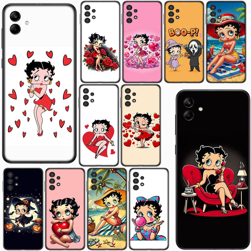 Cover for Samsung Galaxy S22 S21 S20 Fe Ultra S9 Plus + A13 A22 M21 M31 M55 M15 Phone Case Kawaii B-Bettys Anime B-Boops