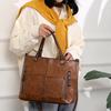 Women Shoulder Bag Smooth Waterproof Faux Leather Vintage Multi Pockets Detachable Adjustable Straps Smooth Zipper Firm Stitching Handbag