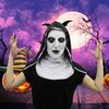 1 Set Halloween Headgear Scary Nun Emulsion Headgear Halloween Thriller Cosplay Costume for Party Home