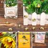 400/200/100PCS Micro Landscape Decoration Wooden Bee Ladybug Figurine Self-Adhesive Stickers Home Garden Beetle Miniature Bonsai Flower Decor