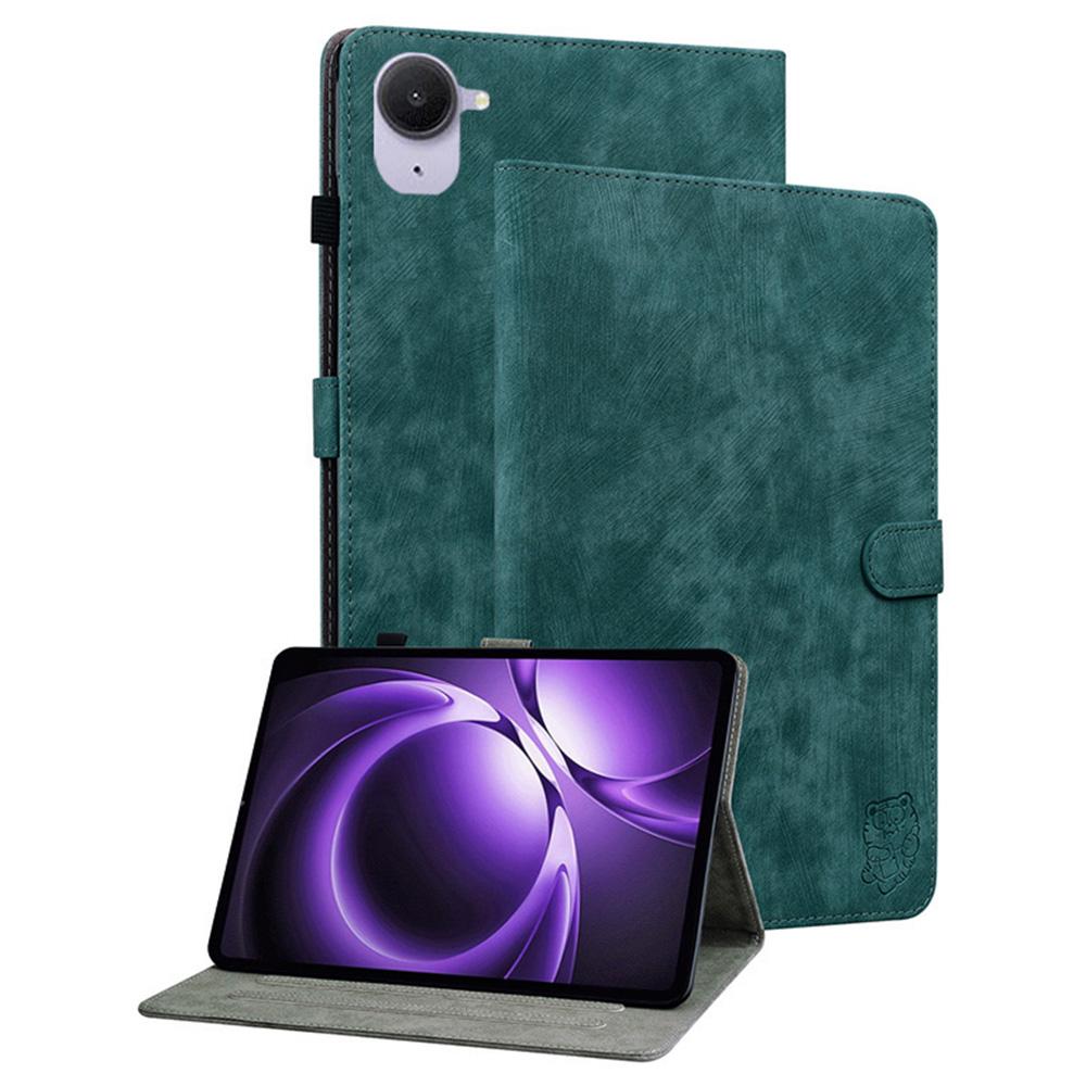 For Xiaomi Redmi K Pad Case Tiger Imprint Anti-Scratch PU Leather Tablet Cover