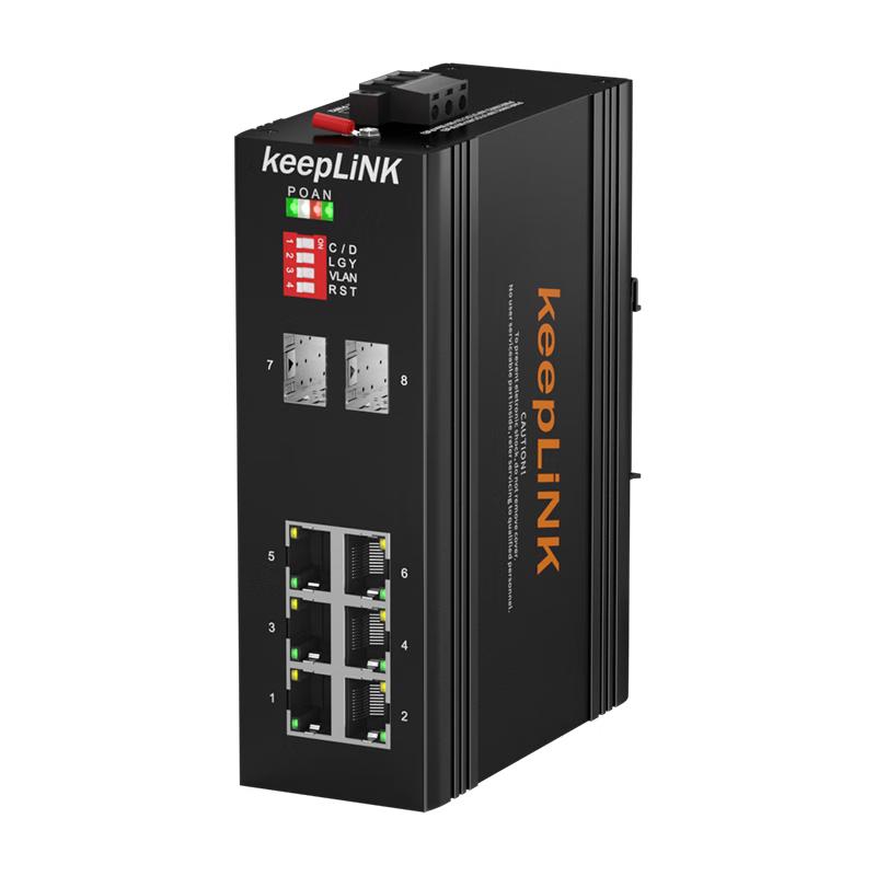 keepLINK KP-9000 100M 2-Fiber 6-Port Unmanaged Industrial Ethernet Switch