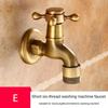 Crane Antique Brass Water Tap Long Faucet Tap Vintage Single Handle Faucet  For Washing Machine