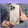 Iphone For 15 Pro Max Transparent Phone Case With Flower Print Decoration Design