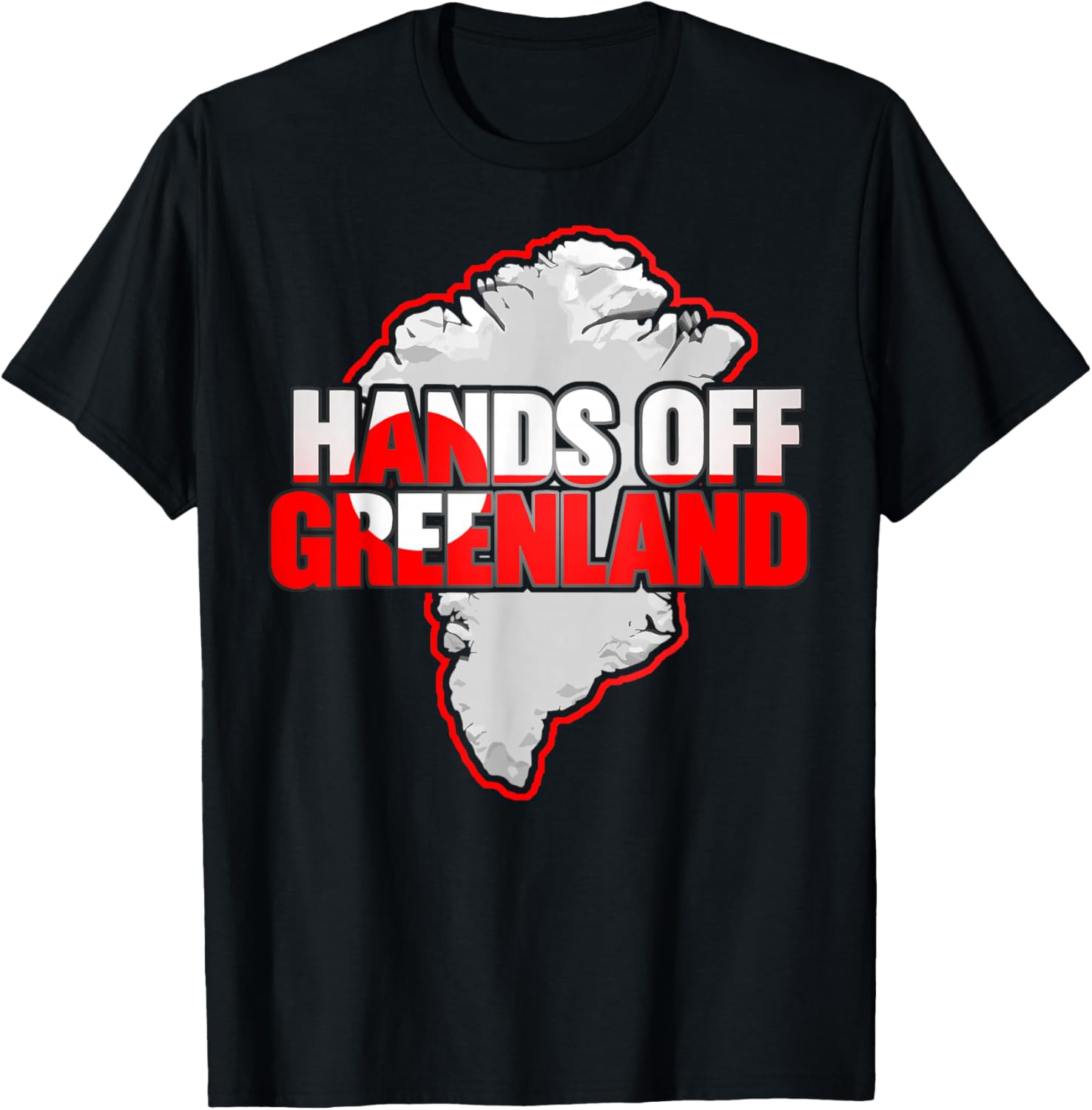 Hands Off Greenland Flag Pro-Greenland T-Shirt S разноцветный