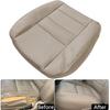 NLQR Front Driver Side Bottom Replacement Microfiber Leather Seat Cover Tan Compatible with Ford F250 F350 F450 F550 Lariat 2002 2003 2004 2005 2006