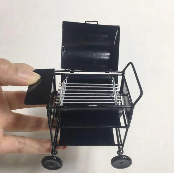 1Set Mini Cute BBQ Food Grill Miniature Ornaments for 1/12 Scale Doll House Gadget Kitchen Food Furniture BBQ Shop Decoration