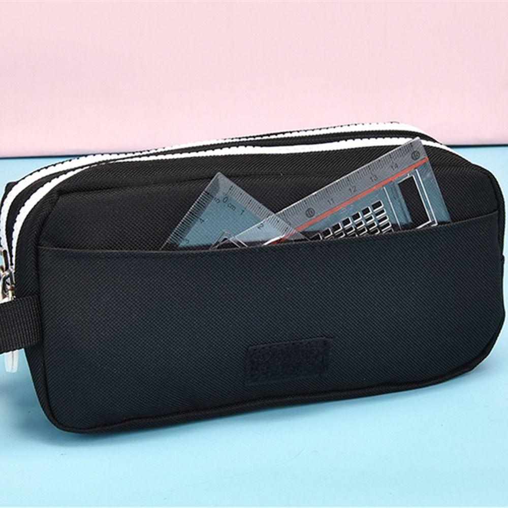 Double Layer Pencil Case Large Capacity Pen Bag High Quality Portable Pen Pouch Students