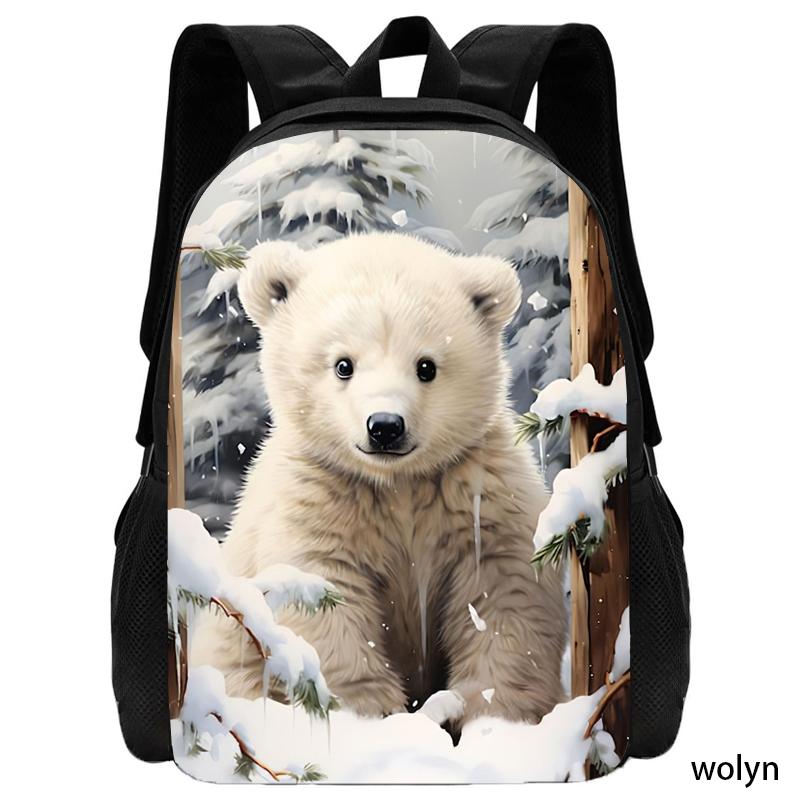 Рюкзак с изображением белого медведя для детей — фото 12