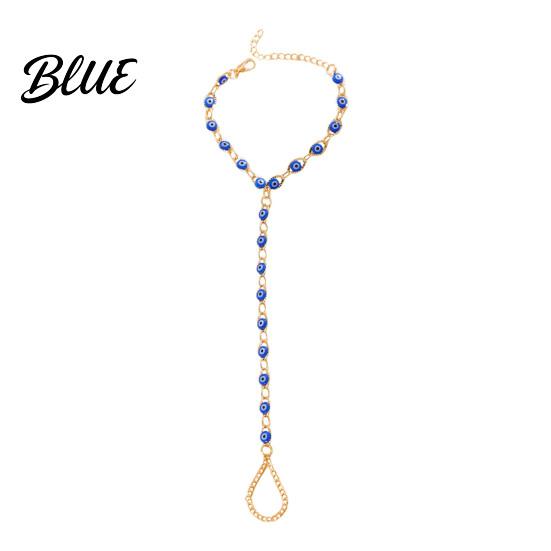 Dripping Glaze Bracelet High Saturation Blue White Eye Shape One-piece