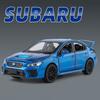 1/30 Subaru STI WRX Alloy Car Model Sound and Light Pull Back Children's Toy Collectibles Birthday Gift